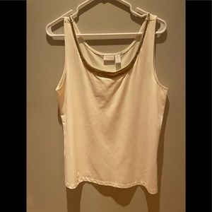 Chico’s cream tank with sparkly neckline. Size 10 (Chico’s 2)